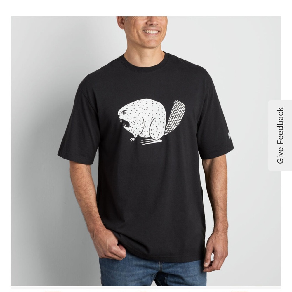 Duluth Trading Men's XL Longtail T Relaxed Fit Angry Beaver Logo T-Shirt NWT